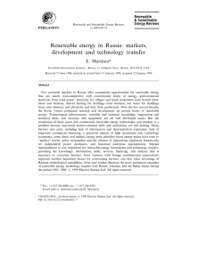 Renewable energy in Russia: markets, development