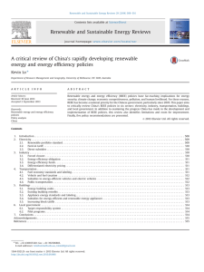 A critical review of China`s rapidly developing renewable energy