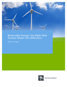 ACE Renewable Energy: The Right Risk Partner Makes the Difference