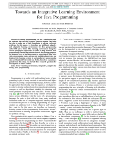 Towards an Integrative Learning Environment for Java Programming