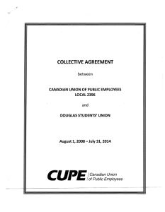 Collective Agreement - Labour Relations Board