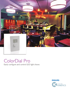 ColorDial Pro - Philips Color Kinetics