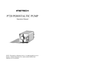 p720 peristaltic pump - Instech Laboratories, Inc.
