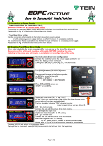 (1) Connecting to Power Supply (2) Checking Front / Rear Driver Units