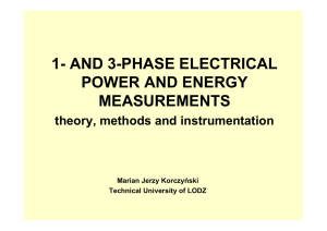 1- AND 3-PHASE ELECTRICAL POWER AND ENERGY