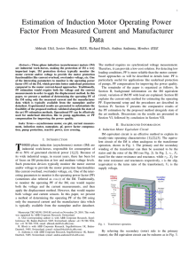 Estimation of Induction Motor Operating Power Factor From