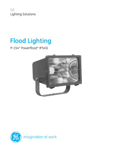 GE Outdoor Floodlighting P154 Powerflood Data Sheet | GE Lighting