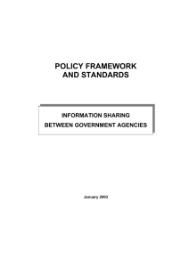 POLICY FRAMEWORK AND STANDARDS