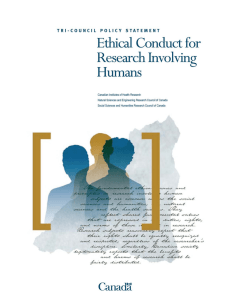 Ethical Conduct for Research Involving Humans (1998)