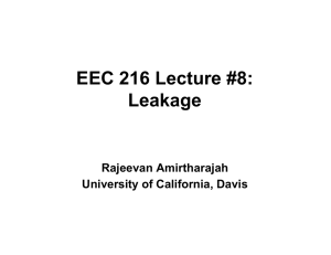 EEC 216 Lecture #8 - Electrical and Computer Engineering