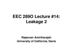 EEC 289O Lecture #14: Leakage 2