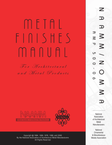 NAAMM- NOMMA Finishes Manual - The Northeast Chapter of