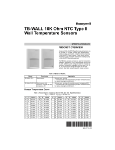 63-2712—01 - TB-WALL 10K Ohm NTC Type II Wall