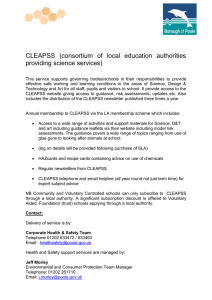 CLEAPSS (consortium of local education authorities providing