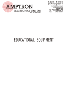 EDUCATIONAL EQUIPMENT - Amptron Electronics (Pty) Ltd