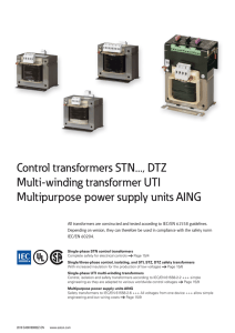 Control transformers STN..., DTZ Multi-winding transformer
