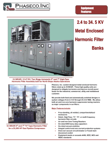 2.4 to 34. 5 KV Metal Enclosed Harmonic Filter Banks