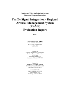 Traffic Signal Integration - Regional Arterial Management System