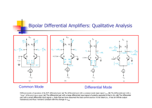 Bipolar Differential Amplifiers Analysis