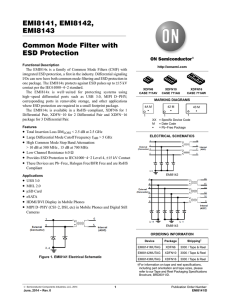 Common Mode Filter with ESD Protection