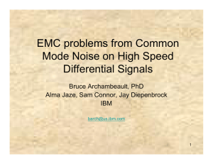 EMC problems from Common Mode Noise on High Speed