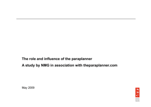 NMG and The Paraplanner Paraplanner survey