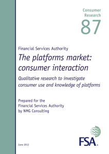 The platforms market: consumer interaction