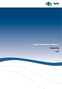 QAA Subject Benchmark Statement for Engineering