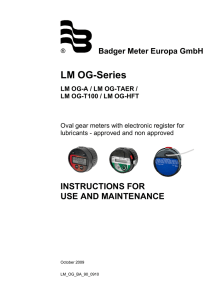 LM OG-Series - Badger Meter Europa GmbH