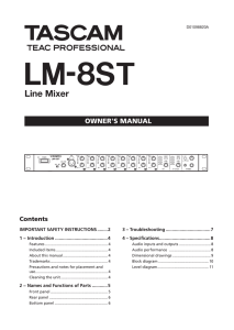 LM-8ST Owner`s Manual