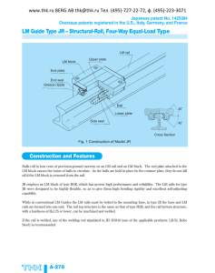 LM Guide Type JR – Structural-Rail, Four-Way Equal