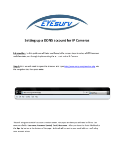 Setting up a DDNS account for IP Cameras