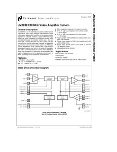 LM2202 230 MHz Video Amplifier System