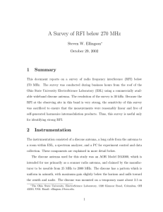 A Survey of RFI below 270 MHz