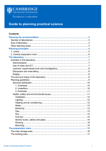 Guide to planning practical science