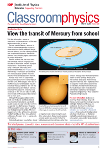 View the transit of Mercury from school