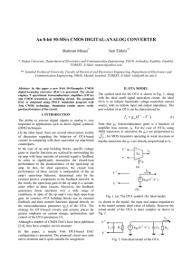 An 8-bit 50-MS/s CMOS DIGITAL-ANALOG CONVERTER