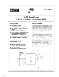 12-Bit Serial Input Digital-To-Analog Converter