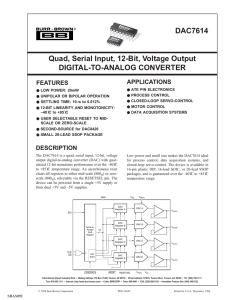 Quad, Serial Input, 12-Bit, Voltage Output Digital-To