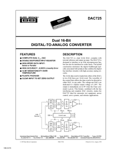 Dual 16-Bit Digital-to-Analog Converter