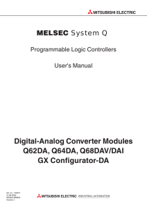 Digital-Analog Converter Module User`s Manual