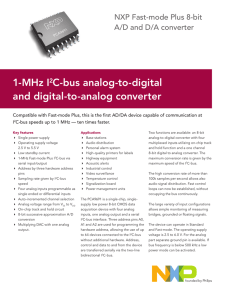 1-MHz I2C-bus analog-to-digital and digital-to-analog converter