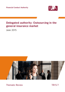 Delegated authority: Outsourcing in the general insurance