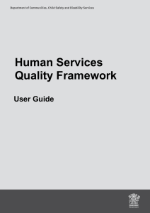 Human Services Quality Framework