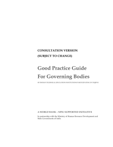 Good Practice Guide For Governing Bodies