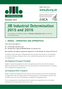 JIB Industrial Determination 2015 and 2016