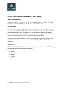 Electrical Apprenticeship Work Allocation Guide