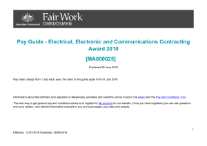 Electrical, Electronic and Communications Contracting Award 2010