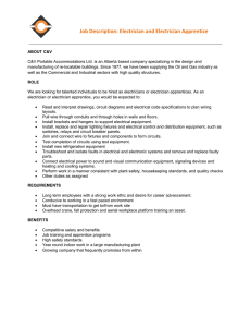 Job Description: Electrician and Electrician Apprentice