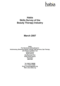 Habia Skills Survey of the Beauty Therapy Industry March 2007